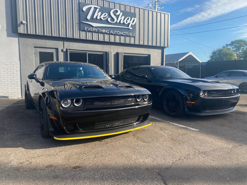 Dodge Challenger Hellcat and Scat Pack at The Shop