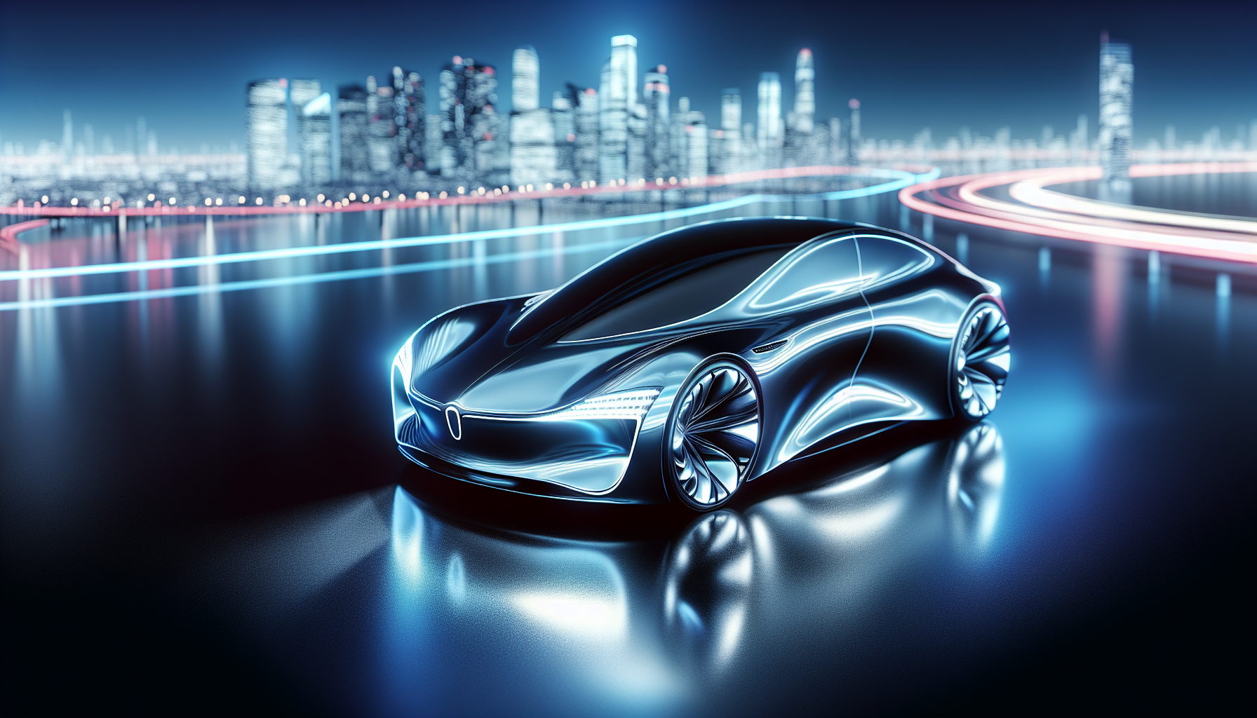 Illustration of a car with a glossy ceramic coating